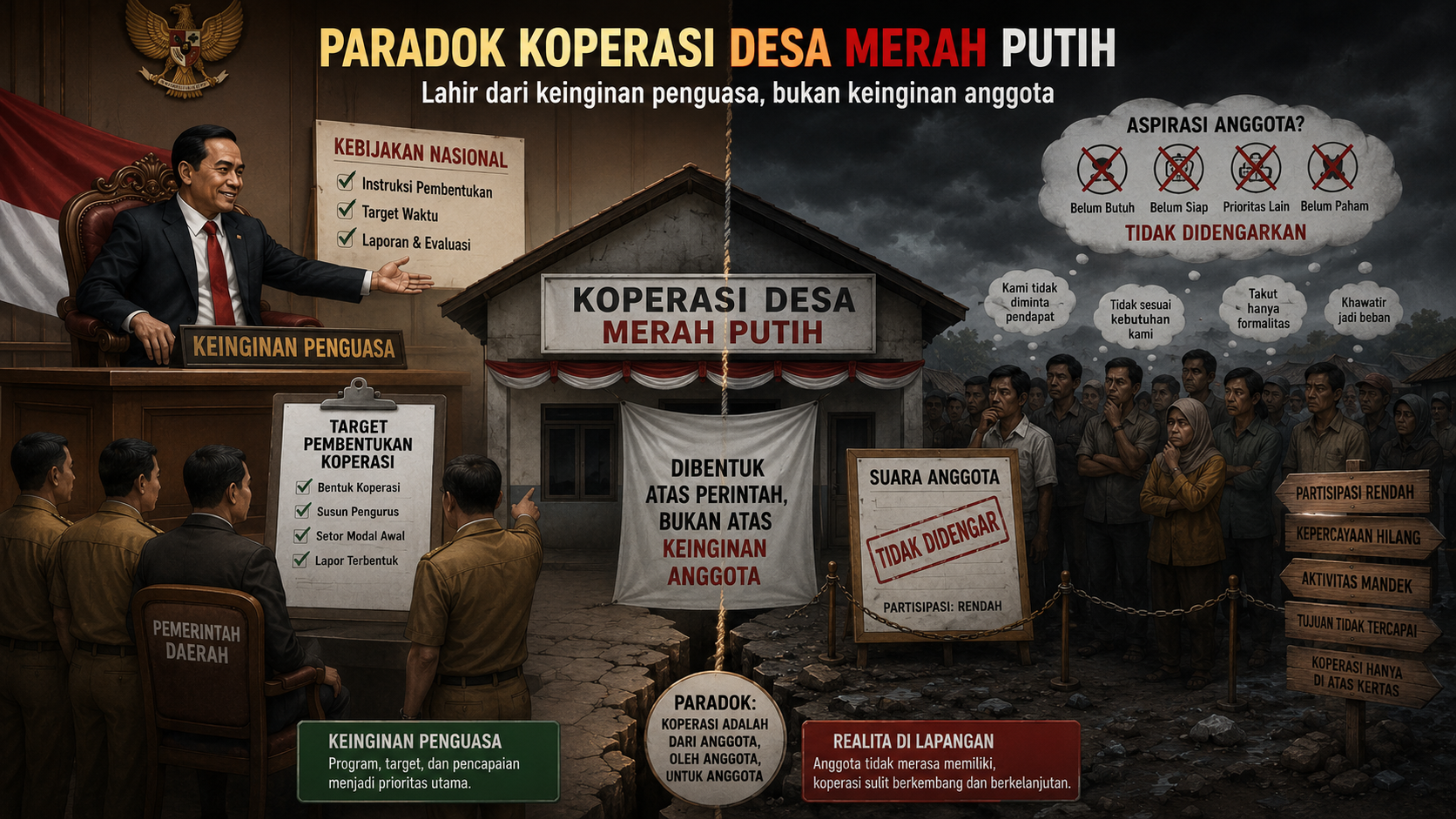 Paradoks Koperasi Desa Merah Putih: Ketika Semangat Koperasi Kehilangan Jiwanya